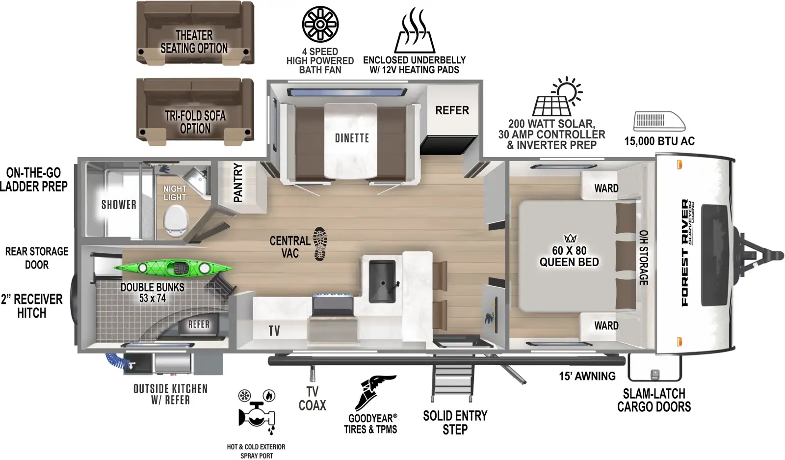 New 2025 Forest River SURVEYOR 260 BHLE