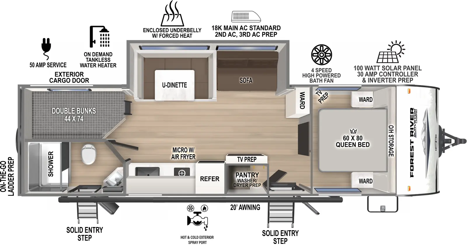 New 2025 Forest River SURVEYOR 27 CAMP