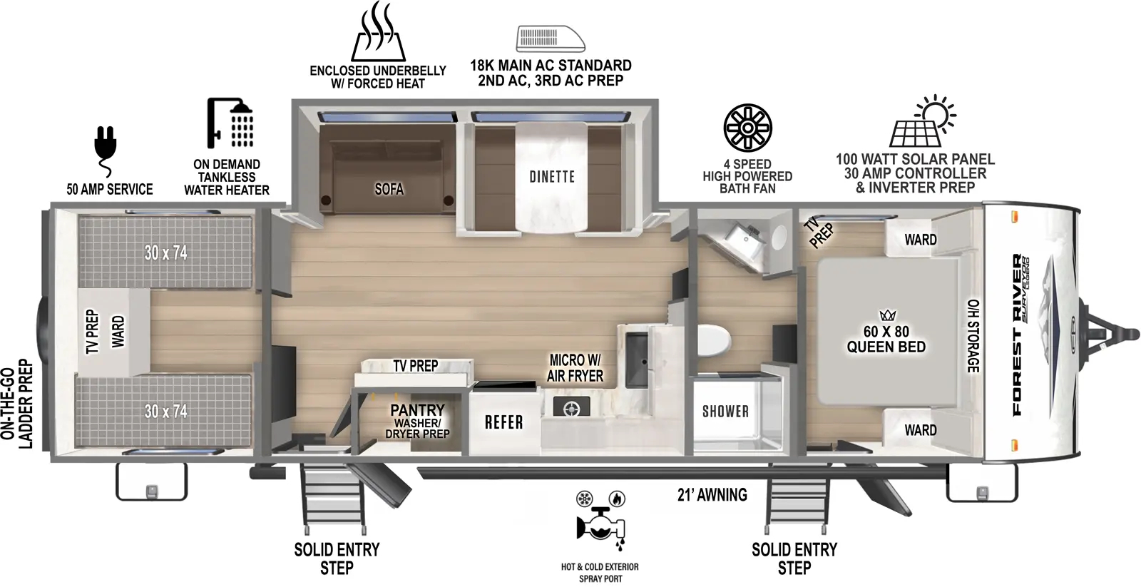 New 2025 Forest River SURVEYOR 29 CAMP