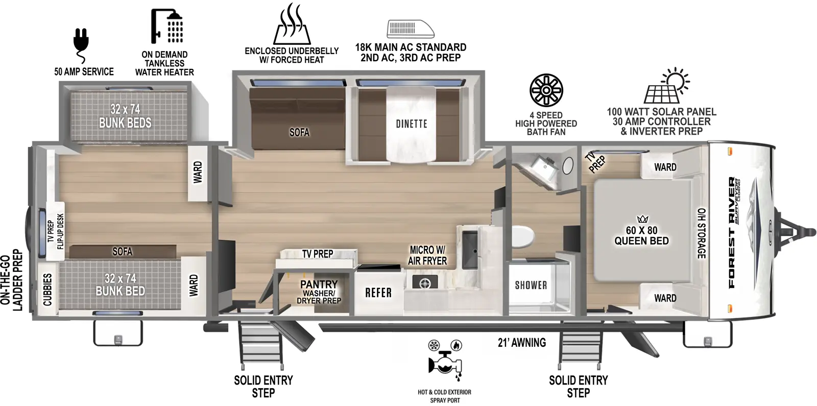 New 2025 Forest River SURVEYOR 32 CAMP