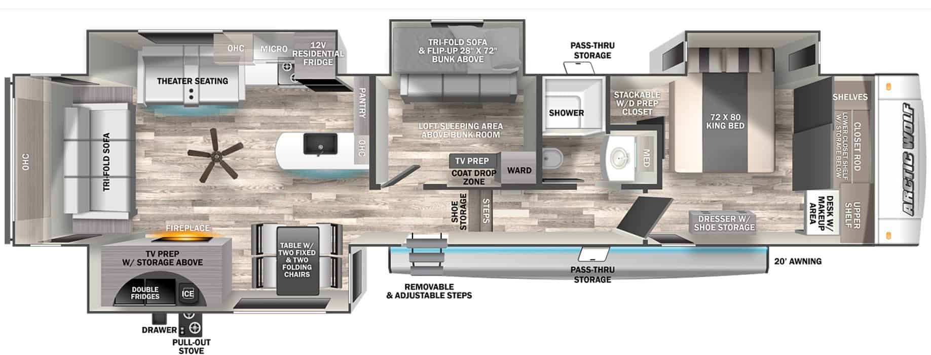 SOLD NEW 2023 Forest River Cherokee Arctic Wolf Suite 3660 | Bossier