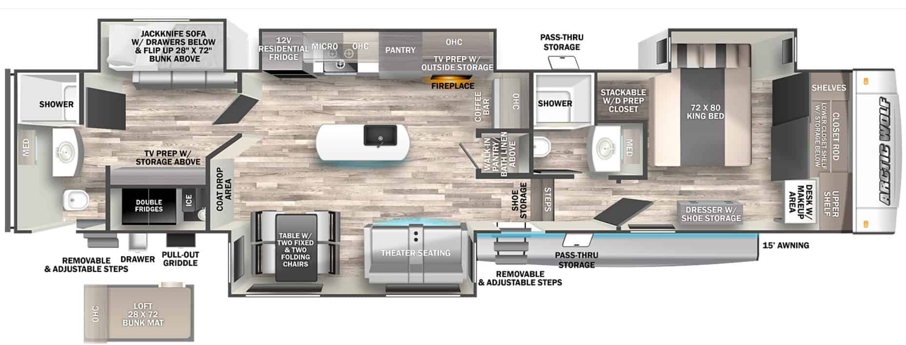 SOLD NEW 2023 Forest River Cherokee Arctic Wolf Suite 3810 | Bossier