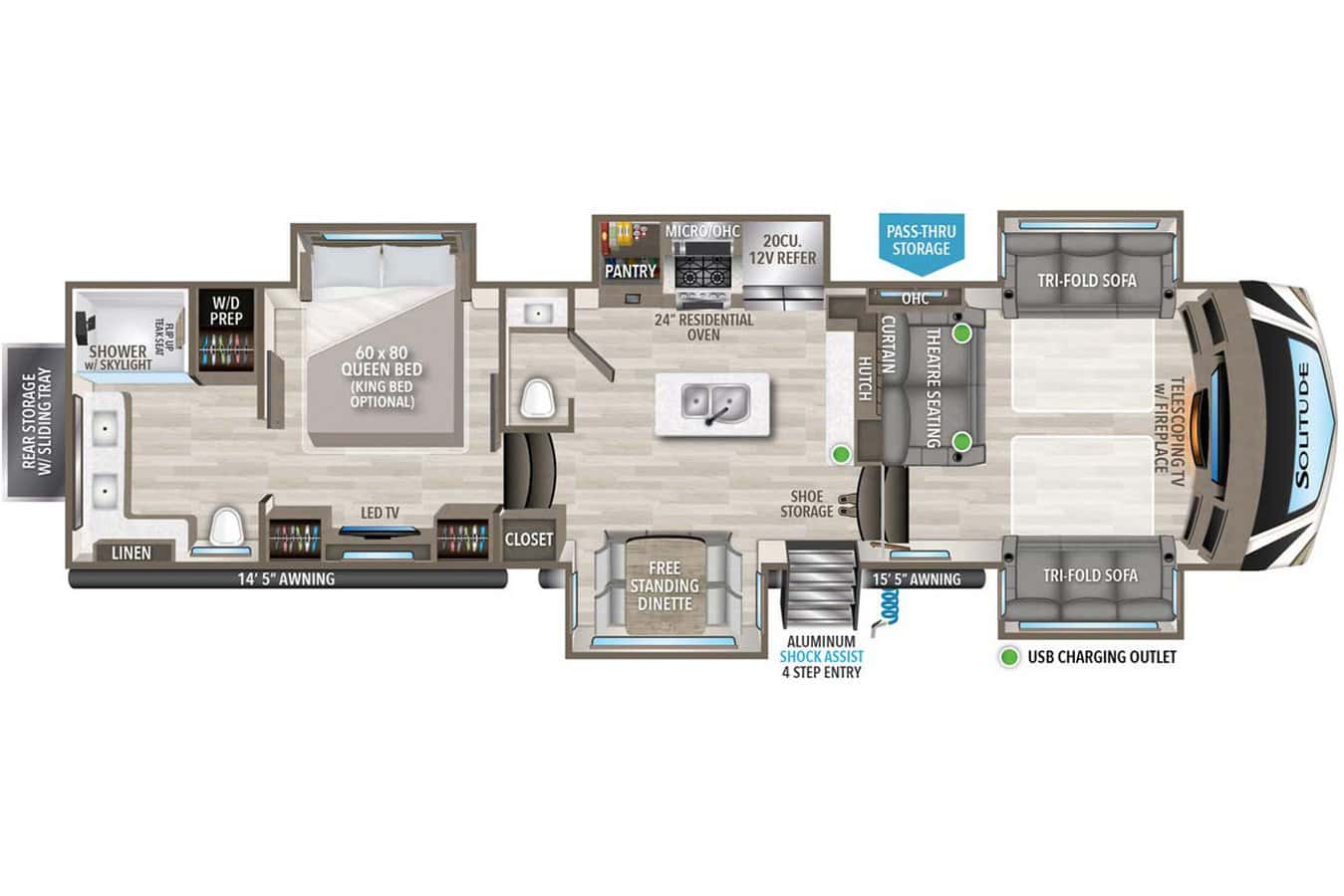 NEW 2024 Grand Design Solitude 380 FL 380FL | Tulsa, OK