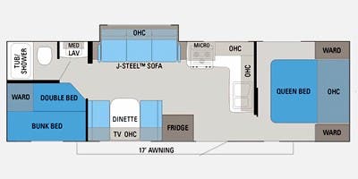 floorplan image of 2011 JAYCO JAY FEATHER 28 R