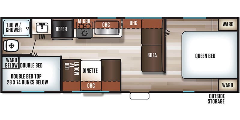 floorplan image of 2017 CHEROKEE GREY WOLF LIMITED 26 BHSE