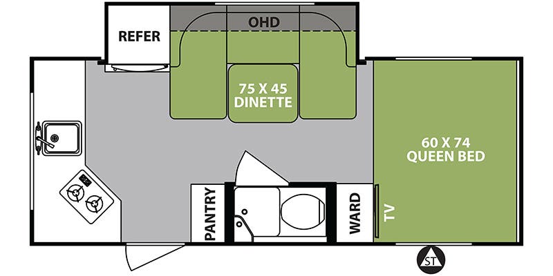 floorplan image of 2021 FOREST RIVER RPOD RP 179