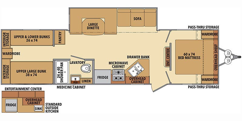 floorplan image of 2022 FOREST RIVER SHASTA 31 OK