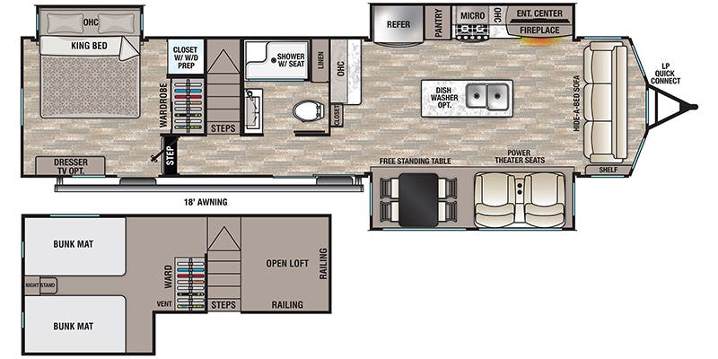 floorplan image of 2021 FOREST RIVER CEDAR CREEK COTTAGE 40 CL