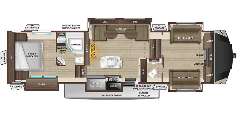 floorplan image of 2023 HIGHLAND RIDGE OPEN RANGE 376 FBH