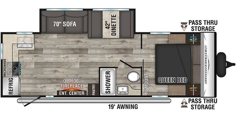 floorplan image of 2025 KZ RV SPORTSMEN SE 241 RKSE