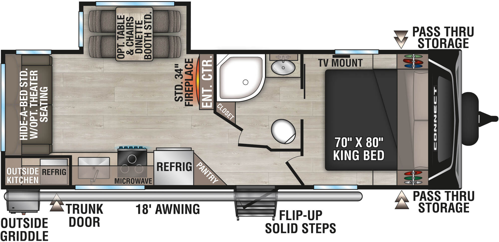 floorplan image of 2025 KZ RV CONNECT 241 RLK