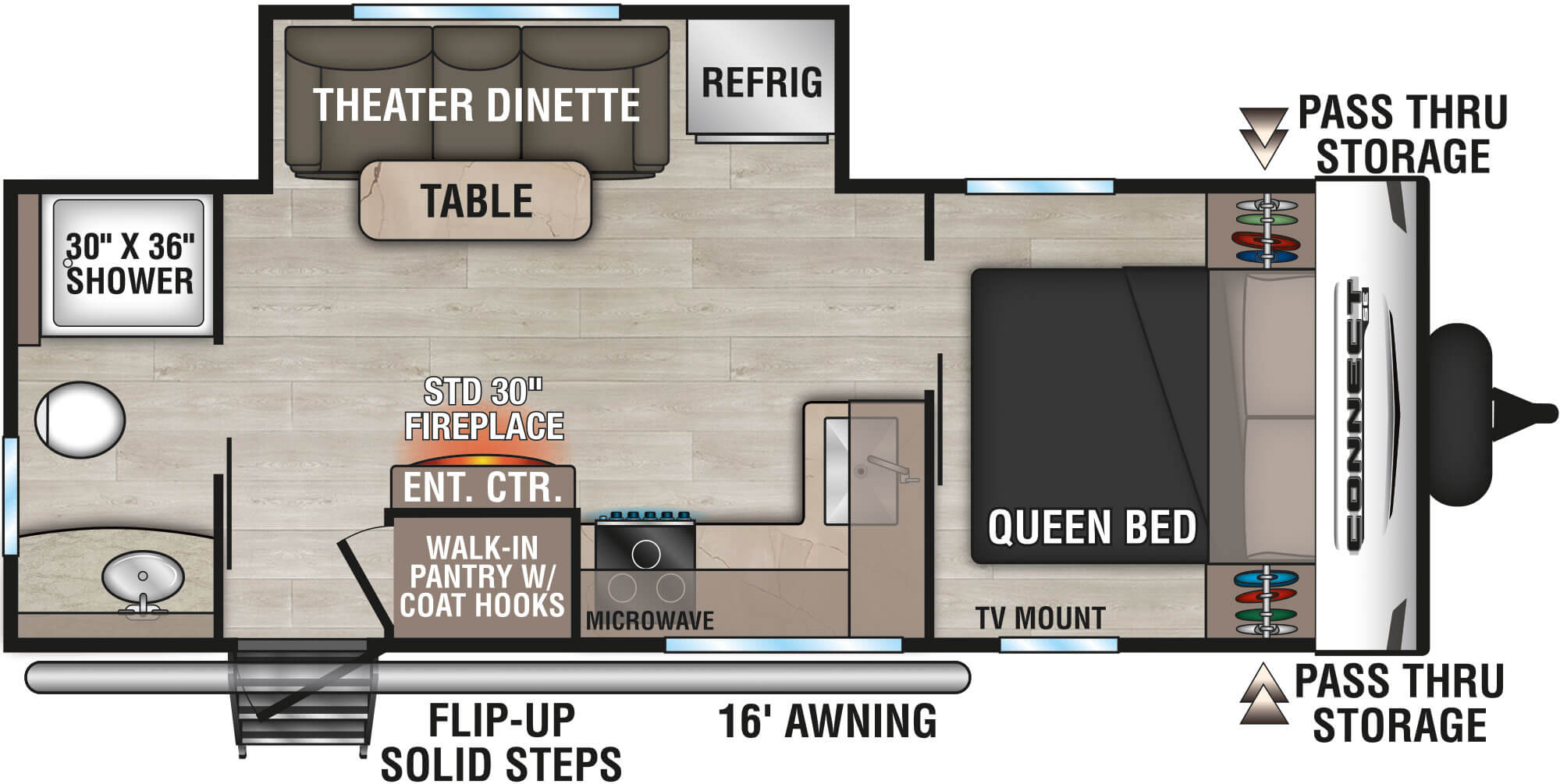 floorplan image of 2025 KZ RV CONNECT SE 221 RBSE