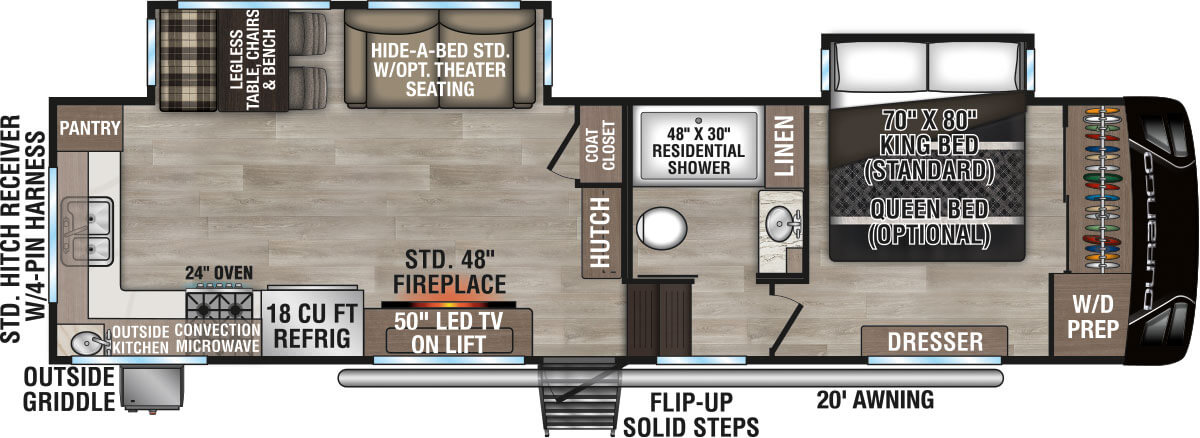 floorplan image of 2025 KZ RV DURANGO 281 RKD