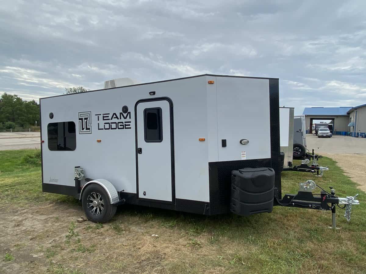 Pre-Owned 2019 Team Lodge Extreme 2 (8' x 17') in Black - Ice Forts, Premier Yetti Fish House Dealer