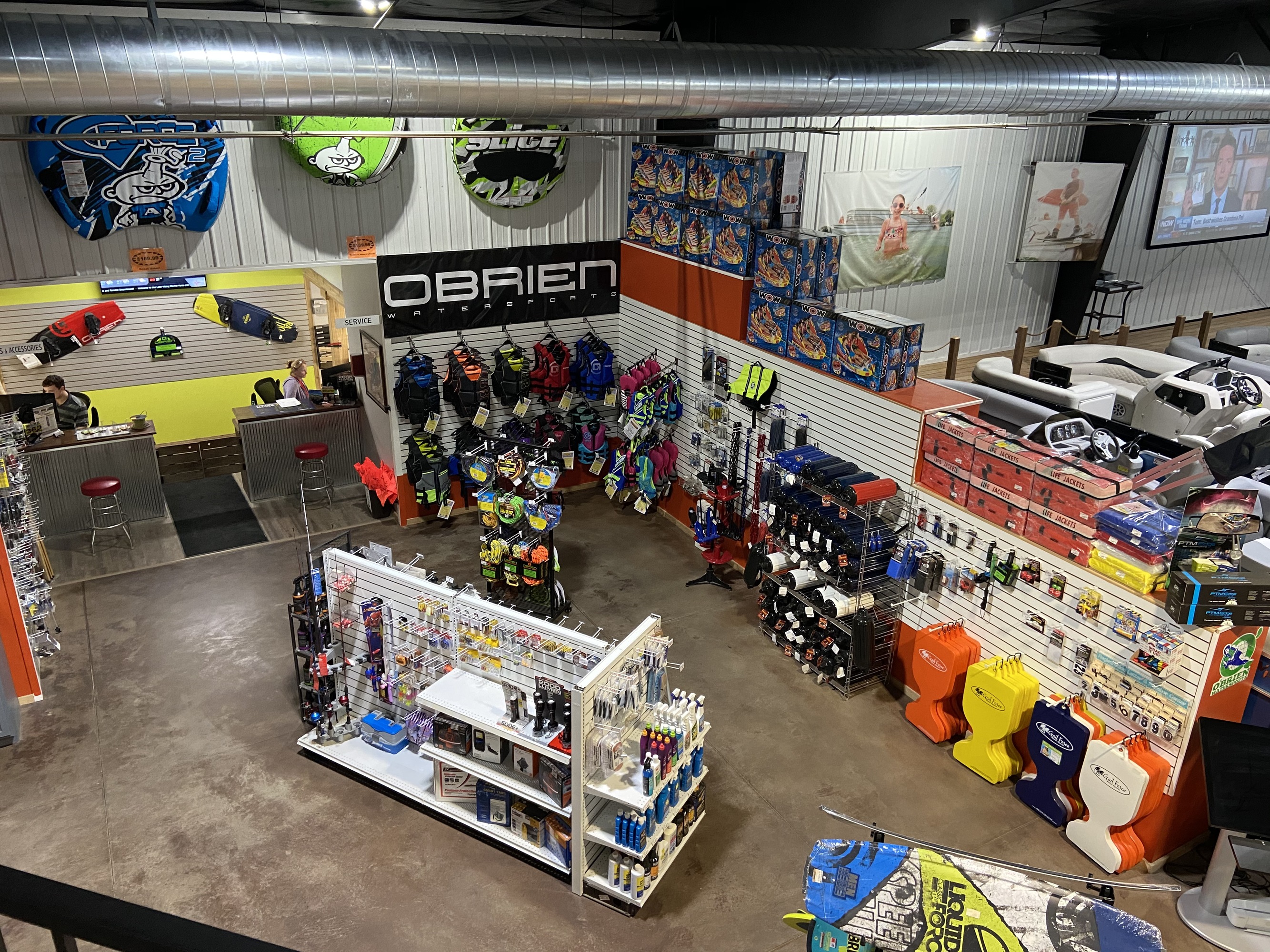 Inside of Lake Viking Marine store