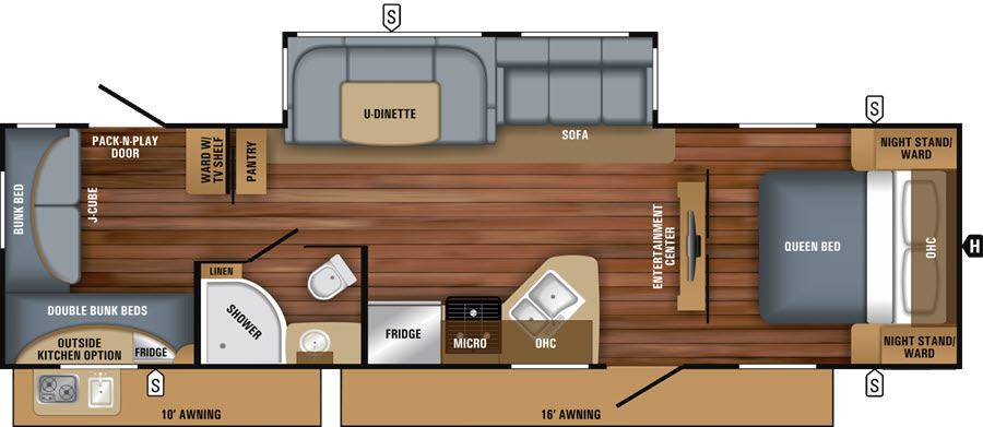 floorplan image of 2018 JAYCO JAY FEATHER 29QB