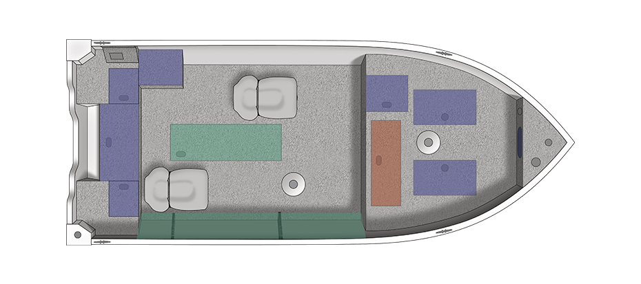 floorplan image of 2024 CRESTLINER VISION 1600 TILLER