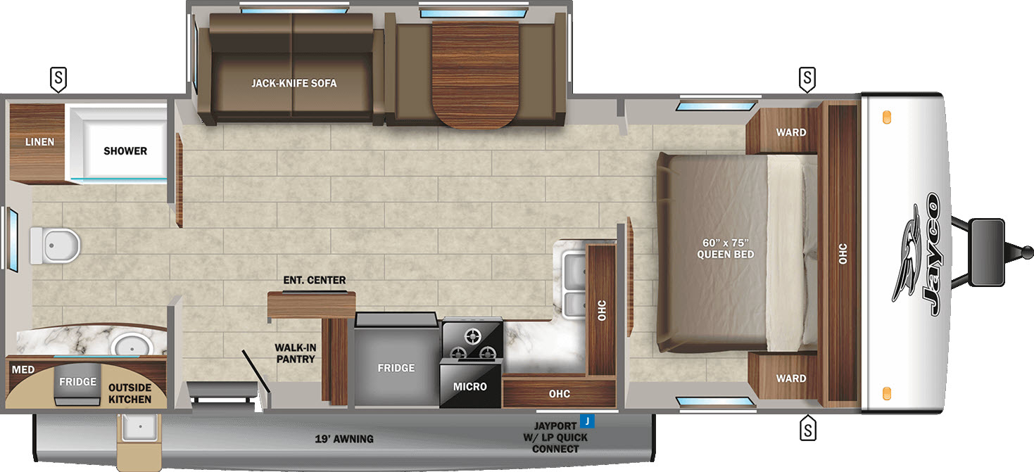 floorplan image of 2022 JAYCO JAY FEATHER 25RB