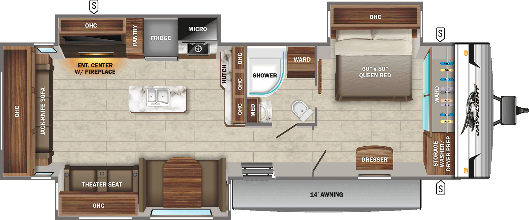 floorplan image of 2022 JAYCO JAY FLIGHT 34RSBS