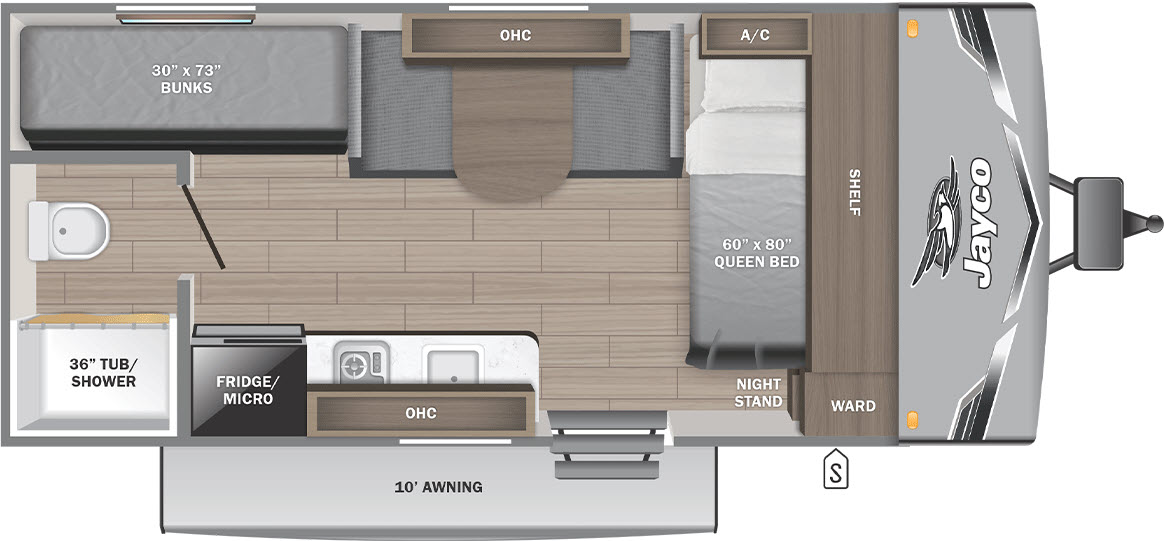 floorplan image of 2025 JAYCO JAY FLIGHT SLX 170BH