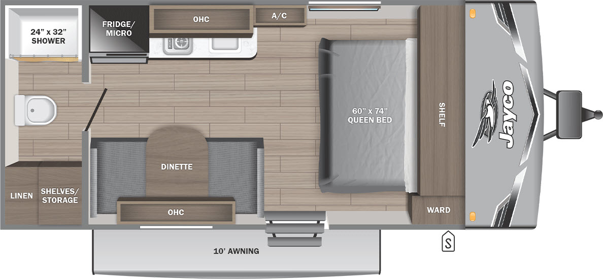 floorplan image of 2025 JAYCO JAY FLIGHT SLX 170FQ