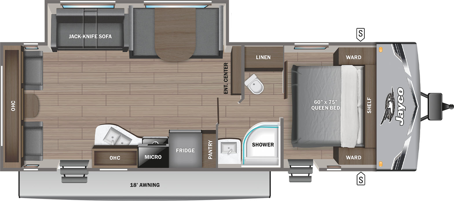 floorplan image of 2025 JAYCO JAY FLIGHT SLX 262RLS