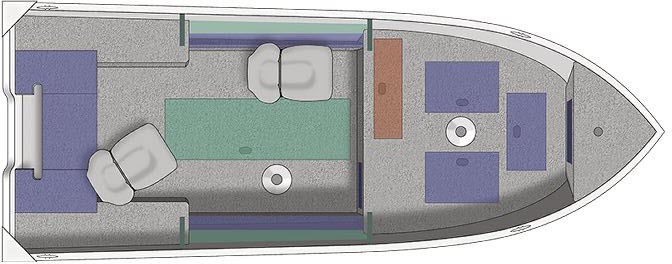 floorplan image of 2025 CRESTLINER DISCOVERY 1650 TILLER