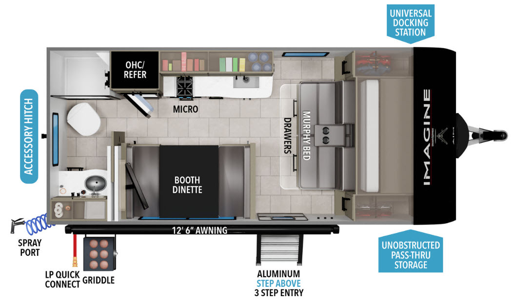 floorplan image of 2025 GRAND DESIGN IMAGINE AIM 15RB