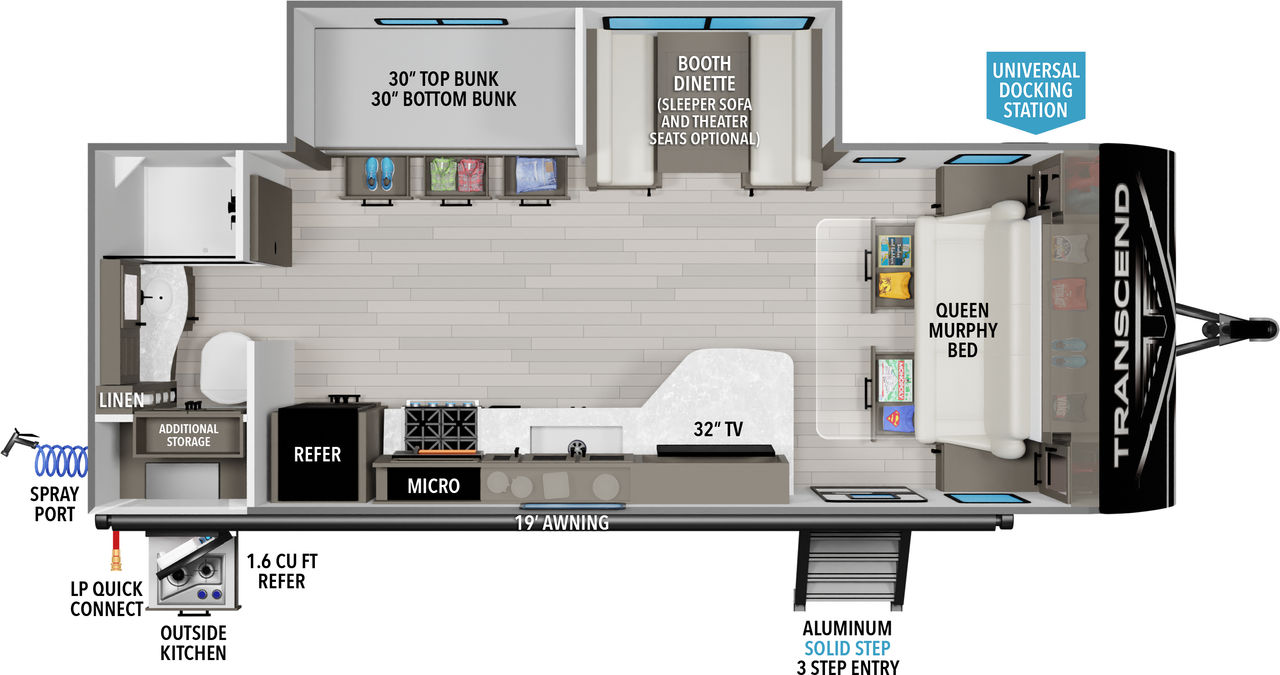floorplan image of 2024 GRAND DESIGN TRANSCEND XPLOR 235BH