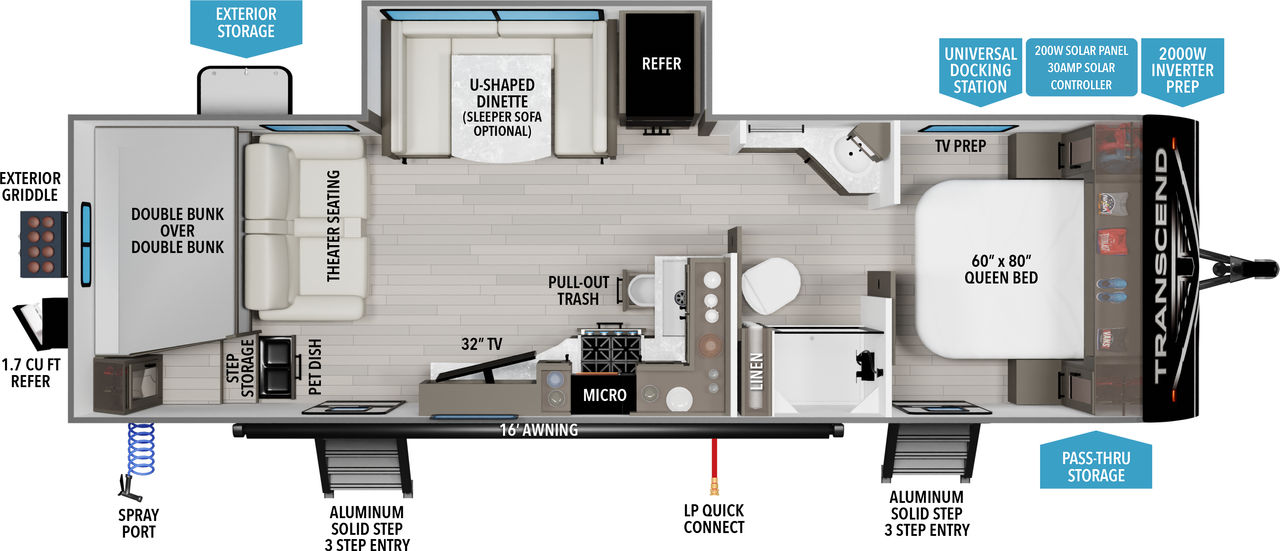 floorplan image of 2025 GRAND DESIGN TRANSCEND 265BHT