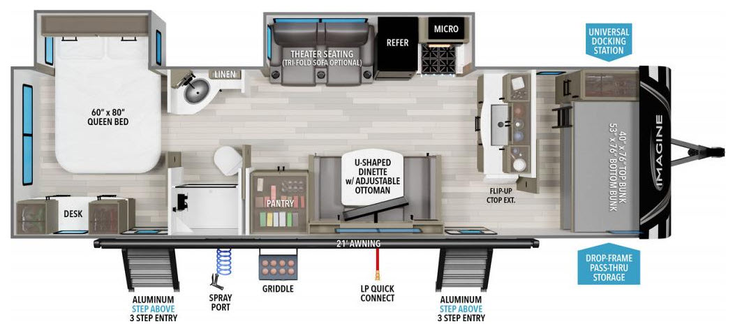 floorplan image of 2024 GRAND DESIGN IMAGINE 2920BS