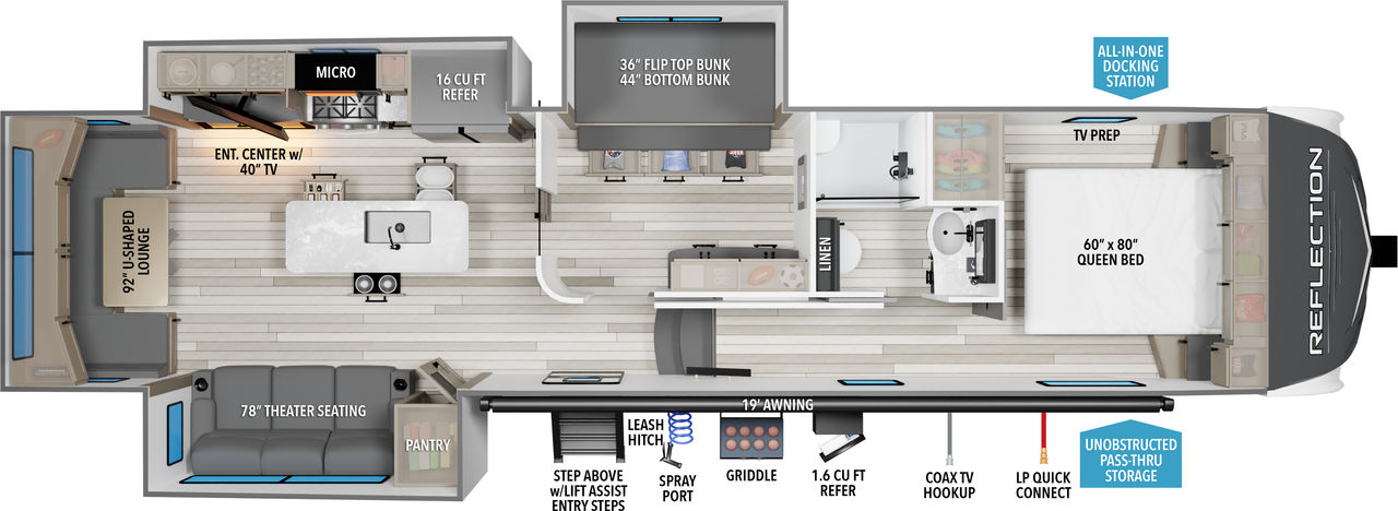 floorplan image of 2025 GRAND DESIGN REFLECTION 324MBS