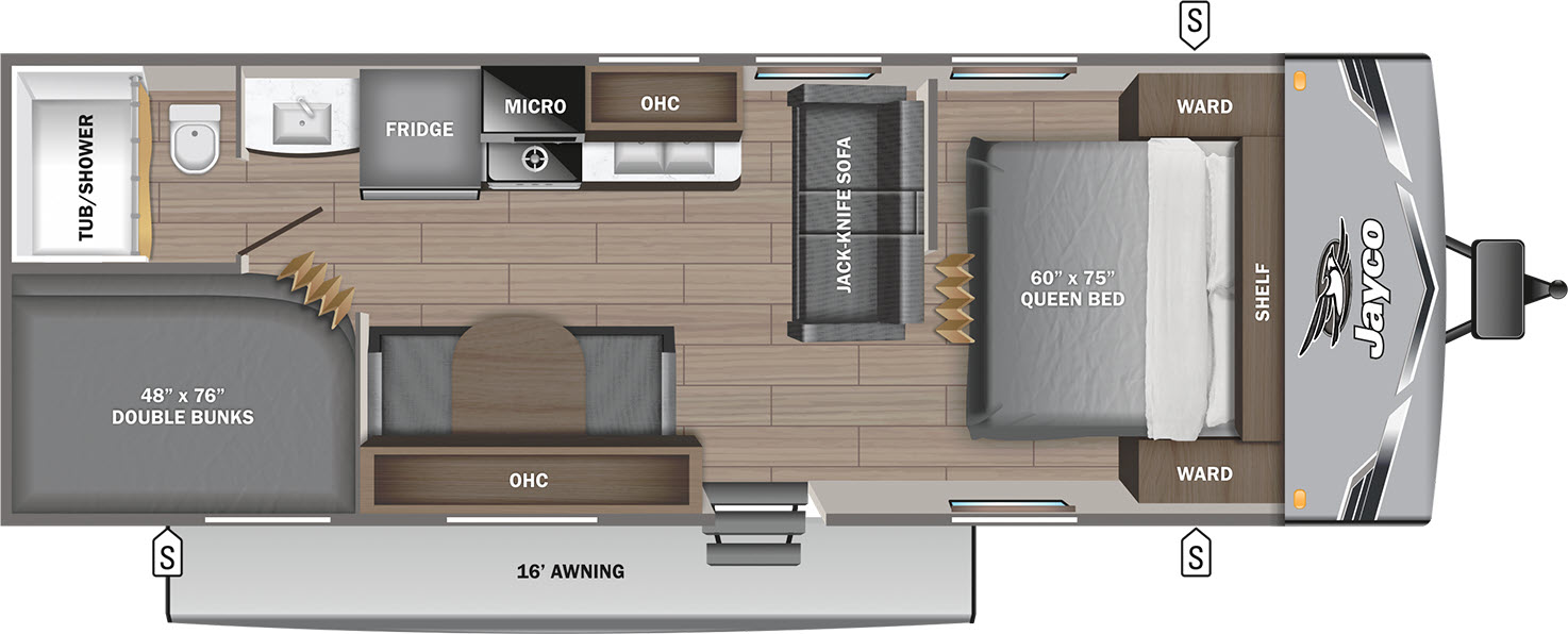 floorplan image of 2025 JAYCO JAY FLIGHT SLX 260BH