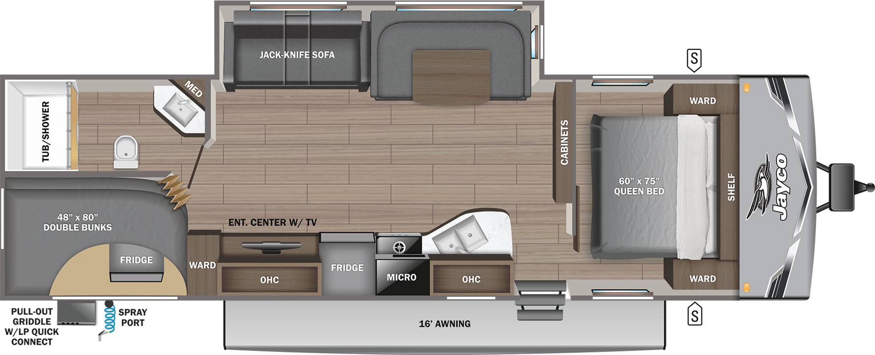 floorplan image of 2025 JAYCO JAY FLIGHT 284BHS