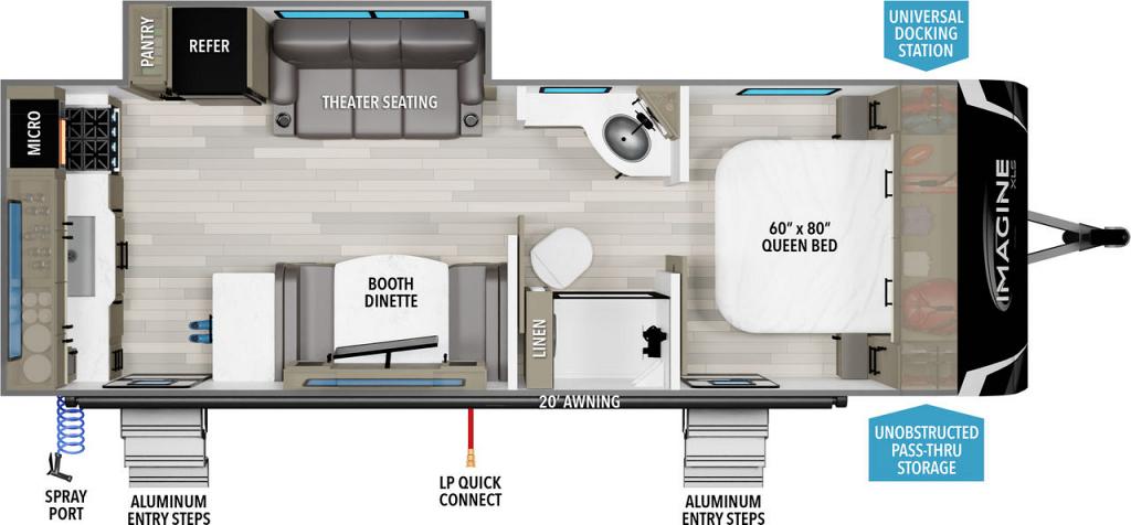 floorplan image of 2024 GRAND DESIGN IMAGINE XLS 23LDE