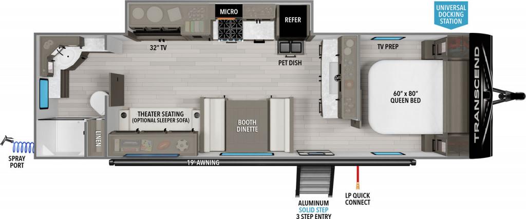 floorplan image of 2024 GRAND DESIGN TRANSCEND XPLOR 260RB