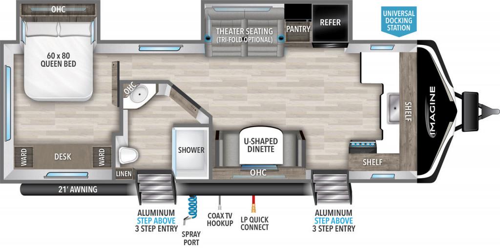 floorplan image of 2024 GRAND DESIGN IMAGINE 2660BS