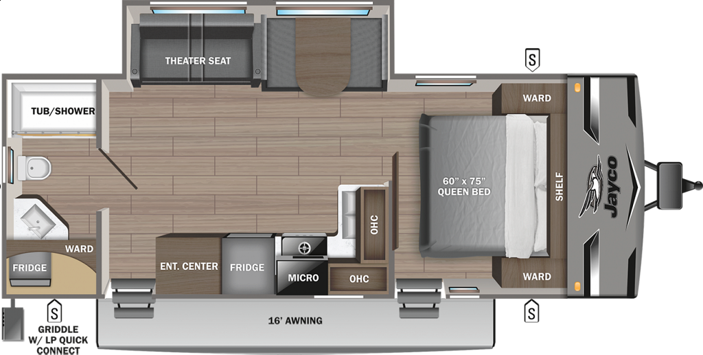 floorplan image of 2024 JAYCO JAY FLIGHT 263RBS