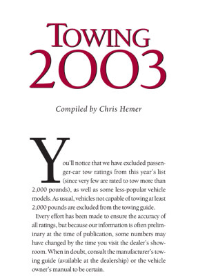 Download 2003 Towing Guide