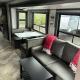 Dinette and sofa on East to West travel trailer @ Triangle RV